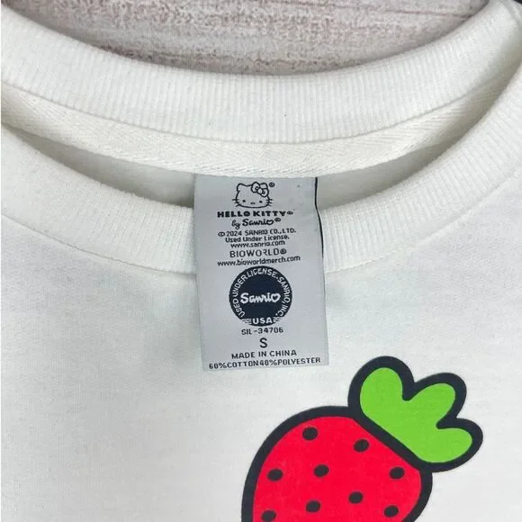 Hello Kitty White Crewneck Sweatshirt Women’s Size Small - Picture 7 of 7